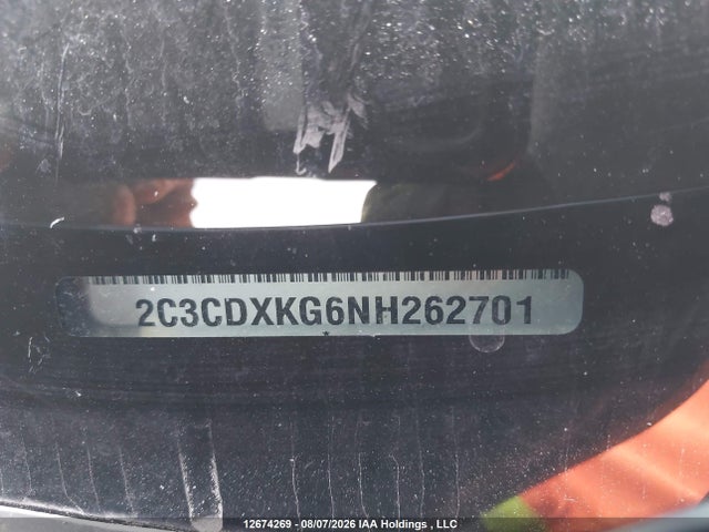 12674269 :رقم المزاد ، 2C3CDXKG6NH262701 vin ، 2022 Dodge Charger Police مزاد بيع