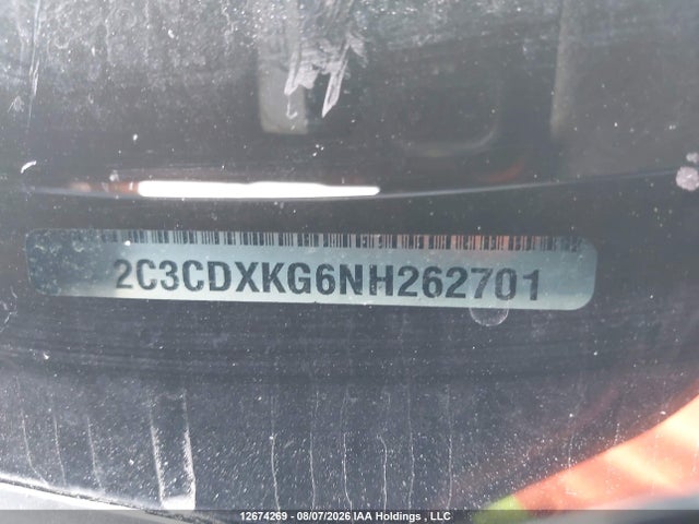 12674269 :رقم المزاد ، 2C3CDXKG6NH262701 vin ، 2022 Dodge Charger Police مزاد بيع