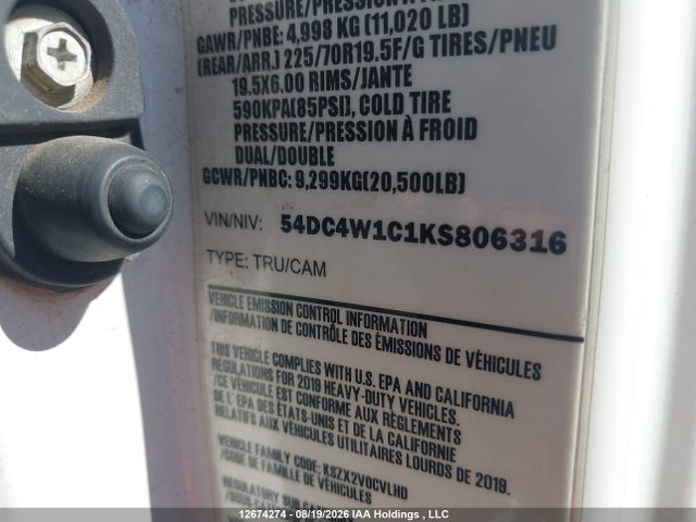 Isuzu Npr Hd 2019 54DC4W1C1KS806316 Image 9
