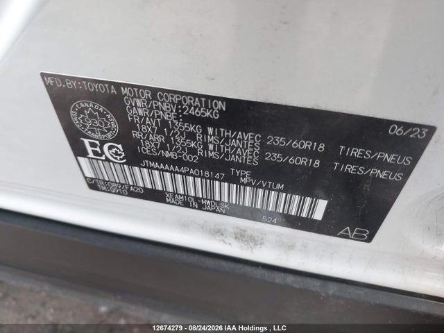 Toyota Bz4x 2023 JTMAAAAA4PA018147 Image 9