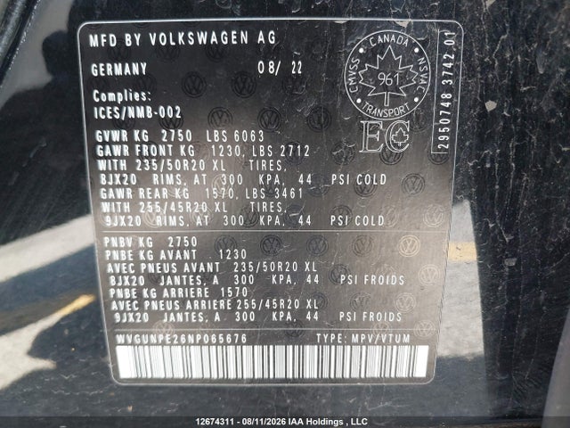 Volkswagen ID.4 PRO 2022 WVGUNPE26NP065676 Image 18