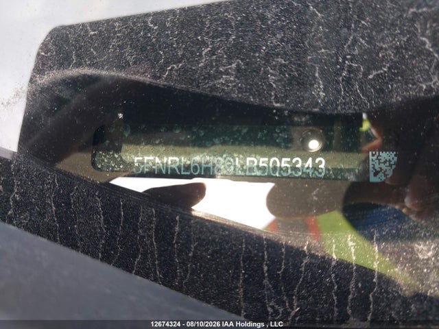 5FNRL6H89LB505343 Honda Odyssey Touring