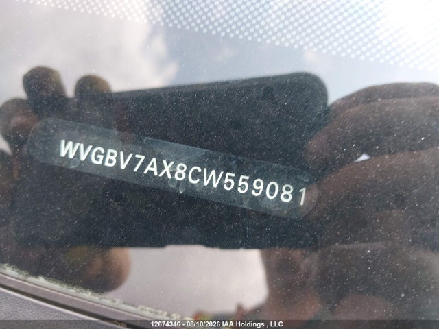 Продаж на аукціоні авто 2012 Volkswagen Tiguan S/se/sel, vin: WVGBV7AX8CW559081, номер лоту: 12674346