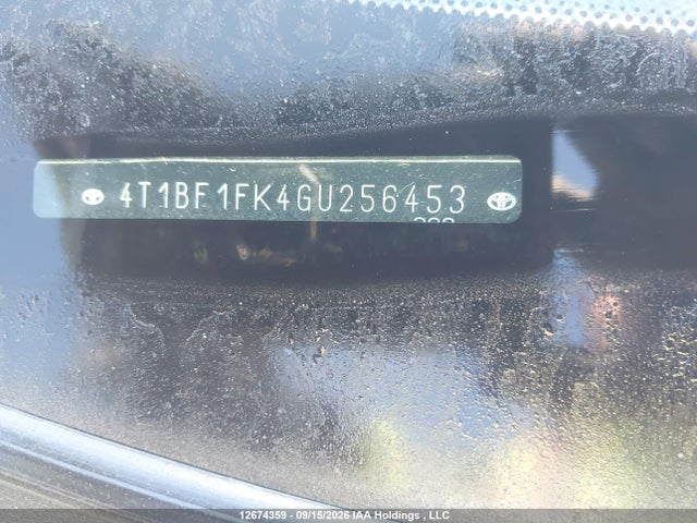 12674359 :رقم المزاد ، 4T1BF1FK4GU256453 vin ، 2016 Toyota Camry Le/xle/se/xse مزاد بيع
