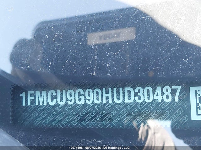 12674396 :رقم المزاد ، 1FMCU9G90HUD30487 vin ، 2017 Ford Escape Se مزاد بيع