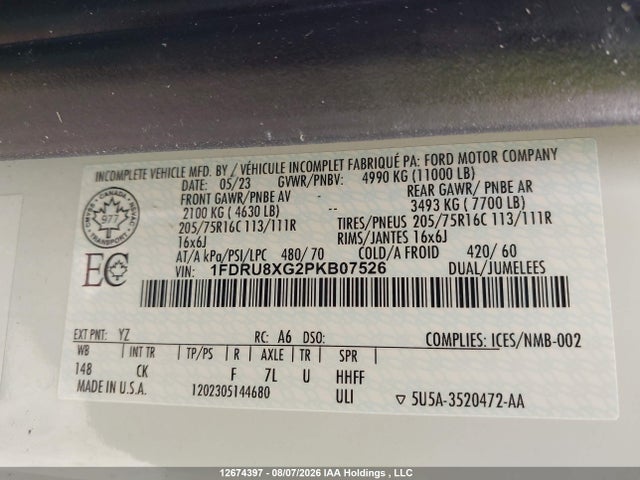 Ford Transit T-350 Hd 2023 1FDRU8XG2PKB07526 Image 9