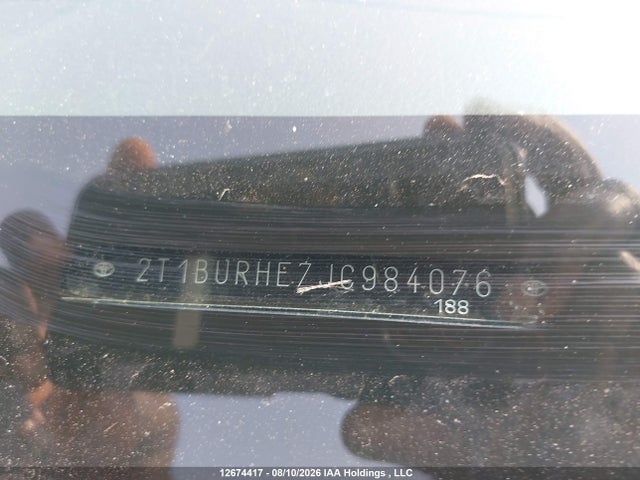 12674417 :رقم المزاد ، 2T1BURHE7JC984076 vin ، 2018 Toyota Corolla Ce مزاد بيع