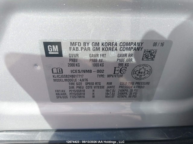 Buick Encore Essence 2017 KL4CJGSB2HB017717 Image 9