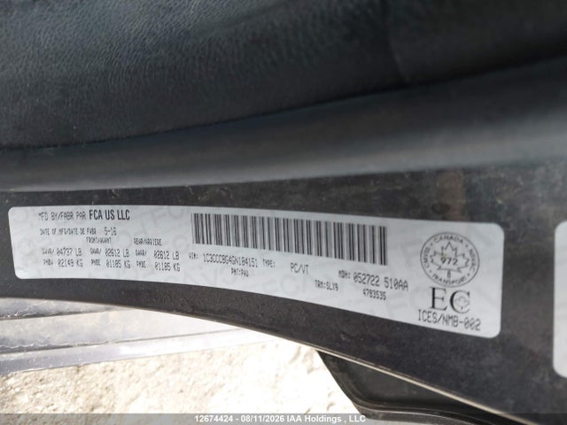 Auction sale of the 2016 Chrysler 200 S, vin: 1C3CCCBG4GN184151, lot number: 12674424