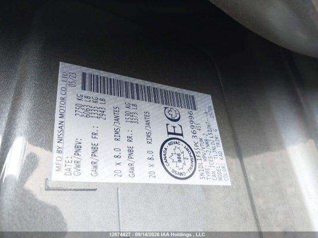 Infiniti QX60 2023 5N1DL1FS5PC369996 Image 9