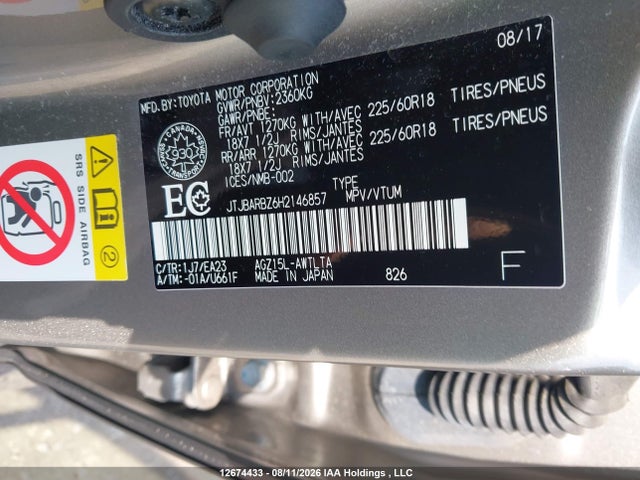 Aukcja sprzedaży 2017 Lexus Nx 200t 200t, vin: JTJBARBZ6H2146857, numer aukcji: 12674433