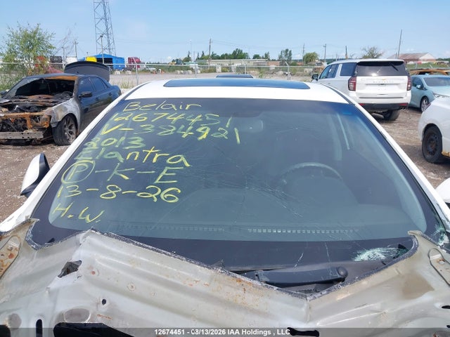 12674451 :رقم المزاد ، 5NPDH4AE4DH384921 vin ، 2013 Hyundai Elantra مزاد بيع