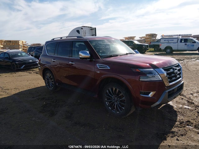 12674476 :رقم المزاد ، JN8AY2DB2M9794591 vin ، 2021 Nissan Armada Platinum مزاد بيع