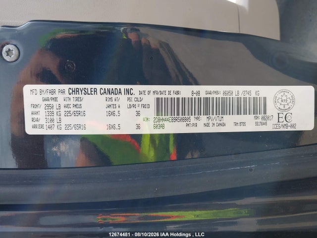 Продаж на аукціоні авто 2009 Dodge Grand Caravan, vin: 2D8HN44E89R508805, номер лоту: 12674481