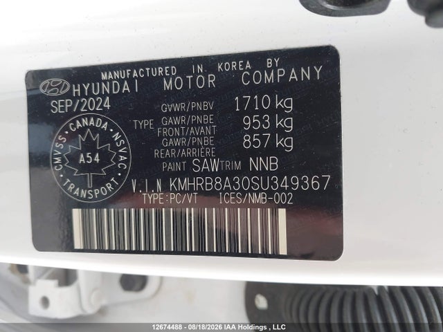Hyundai Venue Essential 2025 KMHRB8A30SU349367 Image 9