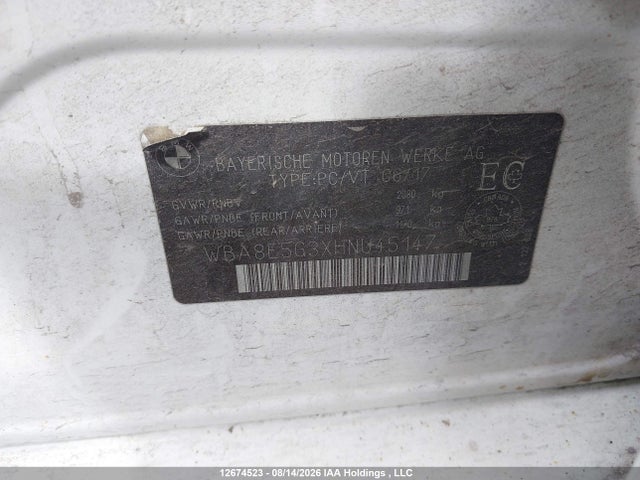 BMW 320 XI 2017 WBA8E5G3XHNU45147 Image 19