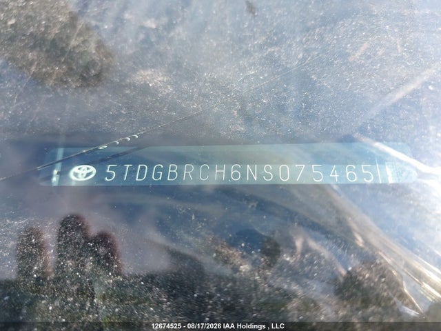 5TDGBRCH6NS075465 Toyota Highlander Hybrid Xle
