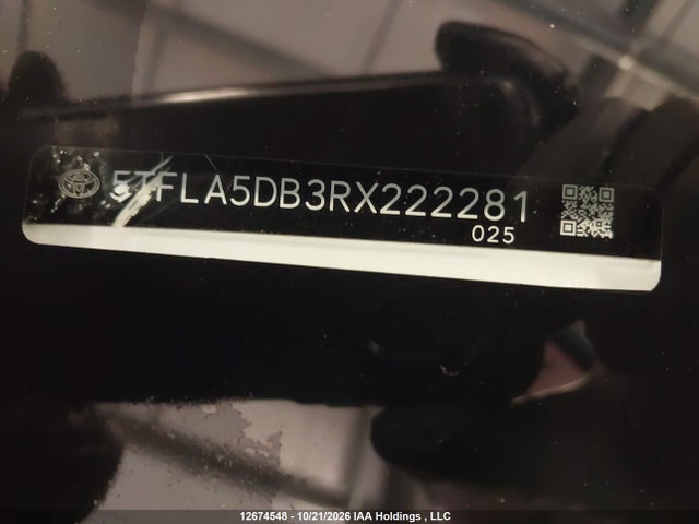 12674548 :رقم المزاد ، 5TFLA5DB3RX222281 vin ، 2024 Toyota Tundra Sr 4x4 مزاد بيع
