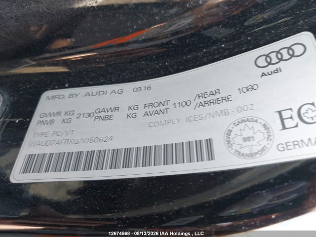 Audi A5 Premium Plus S-line 2016 WAUD2AFRXGA050624 Image 9