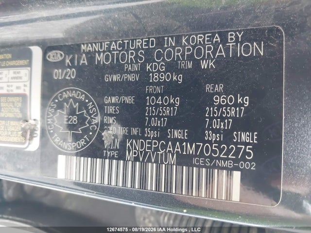 KIA Seltos Lx 2021 KNDEPCAA1M7052275 Image 9