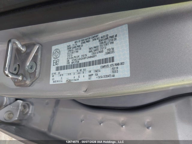 Ford ESCAPE SE 2015 1FMCU0GX8FUA84201 Image 20