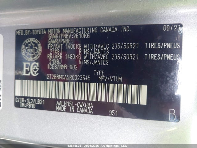 Продаж на аукціоні авто 2024 Lexus Rx 350h, vin: 2T2BBMCA5RC023545, номер лоту: 12674624