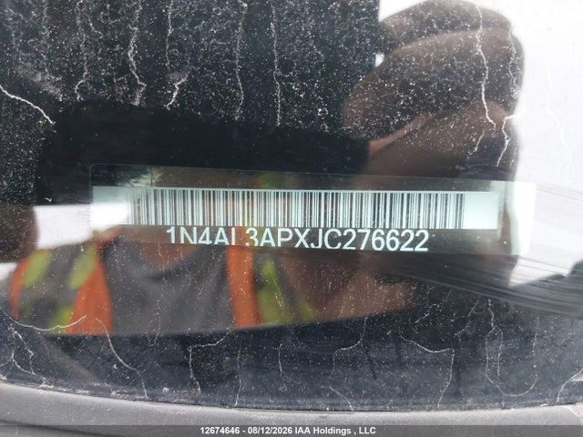 12674646 :رقم المزاد ، 1N4AL3APXJC276622 vin ، 2018 Nissan Altima 2.5/s/sv/sl/sr مزاد بيع