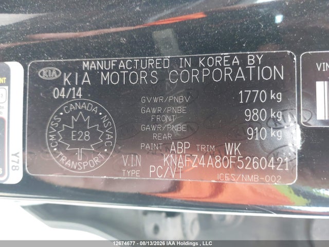 KIA FORTE EX 2015 KNAFZ4A80F5260421 Image 19