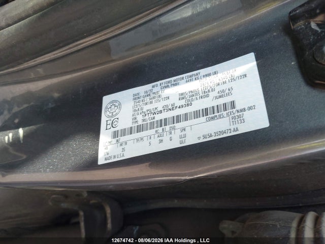 Ford F250 Super Duty 2022 1FT7W2BT3NEF49380 Image 19