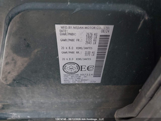 Nissan Pathfinder Platinum 2024 5N1DR3DFXRC307514 Image 9