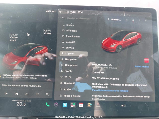 Продажа на аукционе авто 2019 Tesla Model 3 Long Range/mid Range/standard Range/standard Range Plus, vin: 5YJ3E1EA4KF426168, номер лота: 12674812