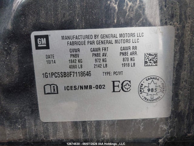 Chevrolet Cruze 2015 1G1PC5SB8F7118646 Image 17
