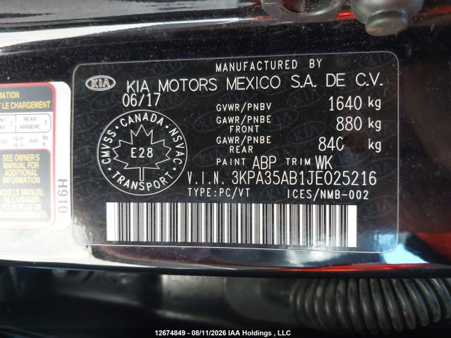KIA RIO EX 2018 3KPA35AB1JE025216 Image 19