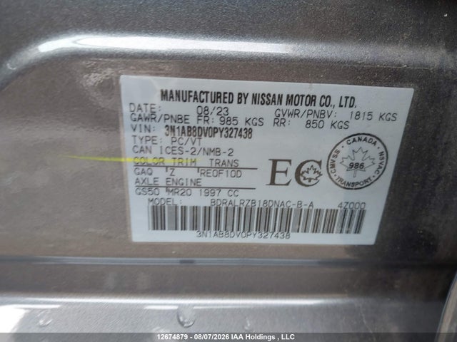 Nissan Sentra Sr/sr Midnight Edition 2023 3N1AB8DV0PY327438 Image 9
