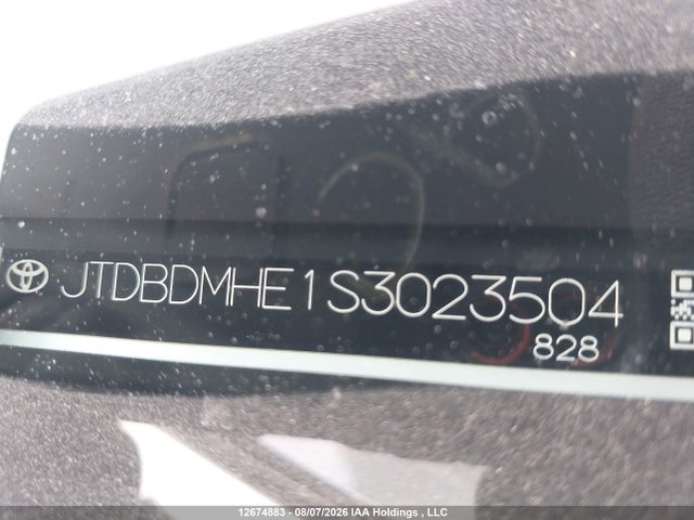 2025 Toyota Corolla Hybrid Le მანქანა იყიდება აუქციონზე, vin: JTDBDMHE1S3023504, აუქციონის ნომერი: 12674883