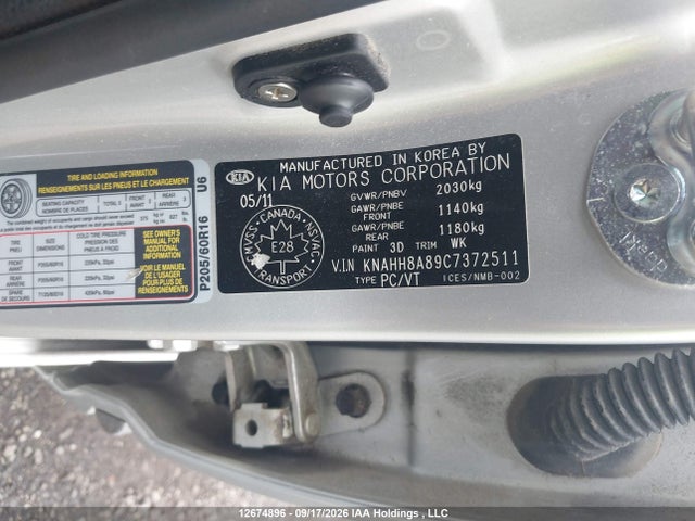 Продажа на аукционе авто 2012 Kia Rondo, vin: KNAHH8A89C7372511, номер лота: 12674896