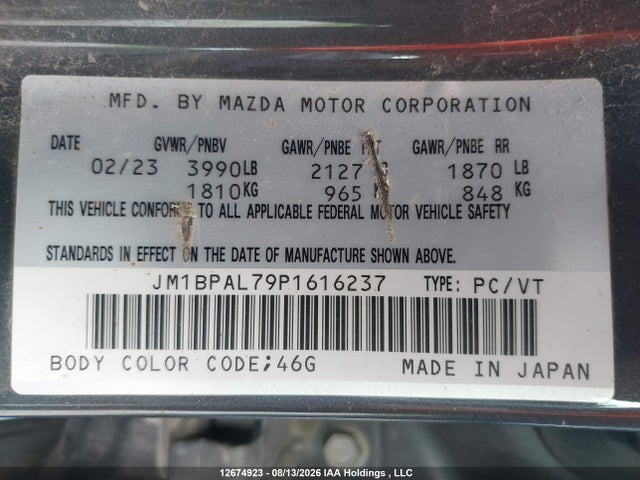 Mazda Mazda3 Gs 2023 JM1BPAL79P1616237 Image 9