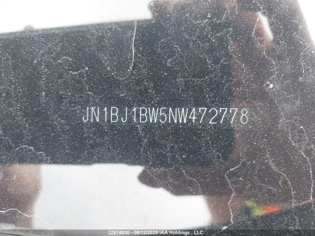 JN1BJ1BW5NW472778 Nissan Qashqai Sl/sv