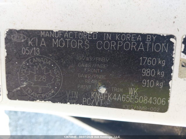 Aukcja sprzedaży 2014 Kia Forte Lx, vin: KNAFK4A65E5084306, numer aukcji: 12674945