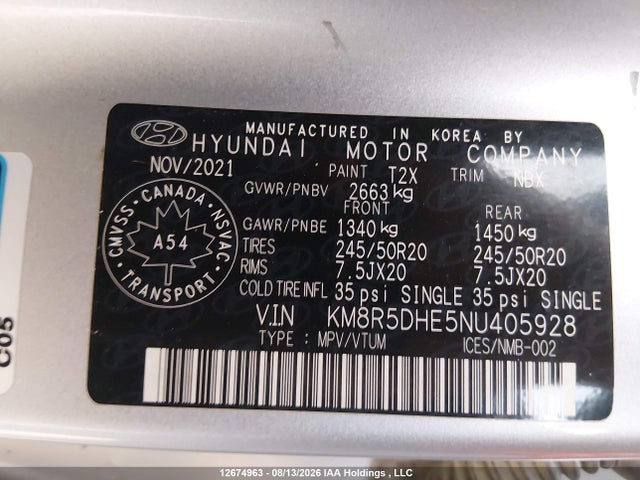 Hyundai Palisade Ultimate Calligraphy 2022 KM8R5DHE5NU405928 Image 18