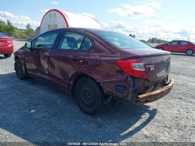 2012 Honda Civic Lx მანქანა იყიდება აუქციონზე, vin: 2HGFB2F4XCH044969, აუქციონის ნომერი: 12675028