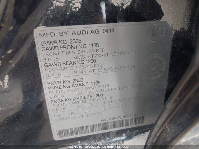 Audi A4 Allroad 2.0 Progressiv 2014 WA1UFCFL7EA144319 Image 9