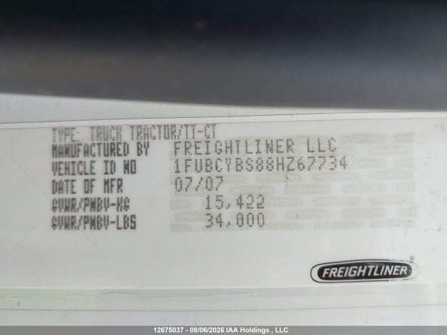 Aukcja sprzedaży 2008 Freightliner M2 106 Medium Duty, vin: 1FUBCYBS88HZ67734, numer aukcji: 12675037