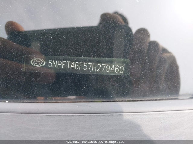 Продажа на аукционе авто 2007 Hyundai Sonata Gl V6/gls V6, vin: 5NPET46F57H279460, номер лота: 12675062