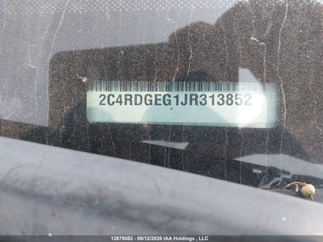 2018 Dodge Grand Caravan Gt მანქანა იყიდება აუქციონზე, vin: 2C4RDGEG1JR313852, აუქციონის ნომერი: 12675082