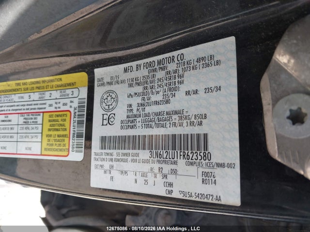 3LN6L2LU1FR623580 Lincoln MKZ HYBRID