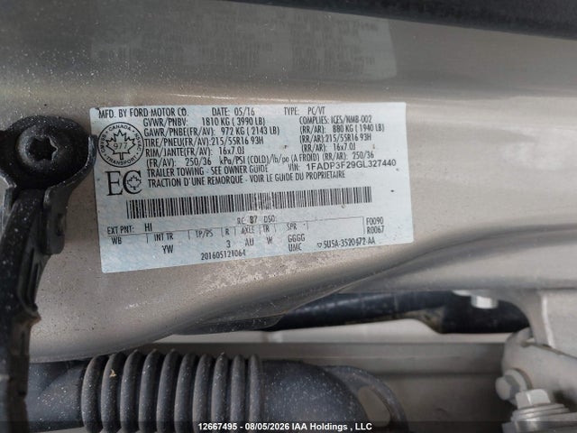 Ford FOCUS SE 2016 1FADP3F29GL327440 Image 18