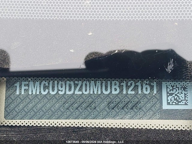 12673640 :رقم المزاد ، 1FMCU9DZ0MUB12161 vin ، 2021 Ford Escape Titanium Hybrid مزاد بيع