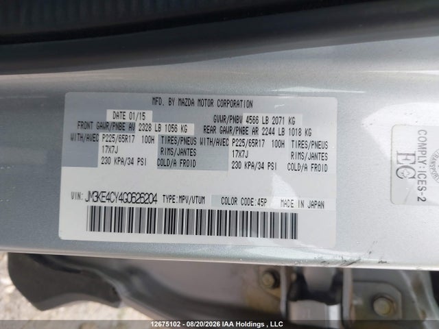 JM3KE4CY4G0626204 Mazda Cx-5 Gs