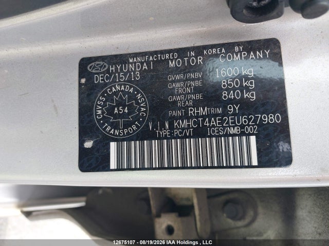 Hyundai Accent Gls/gs 2014 KMHCT4AE2EU627980 Image 9